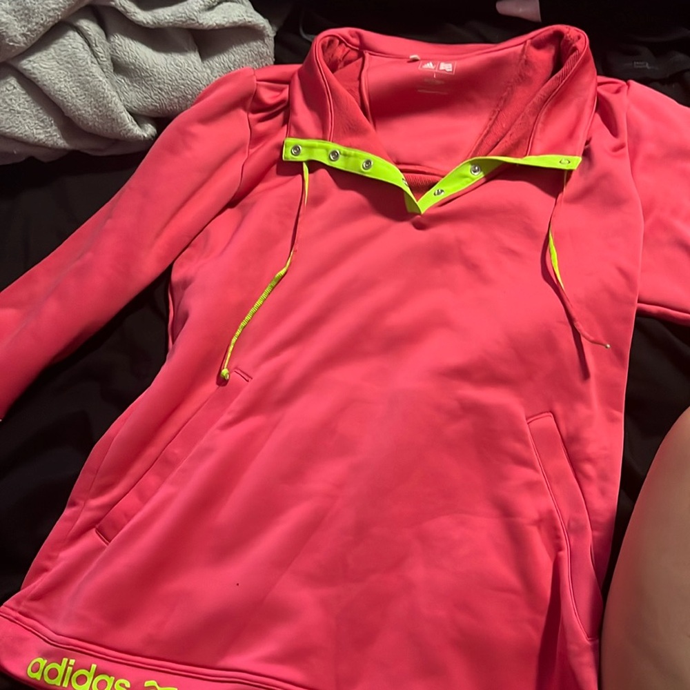Pink adidas golf sweatshirt